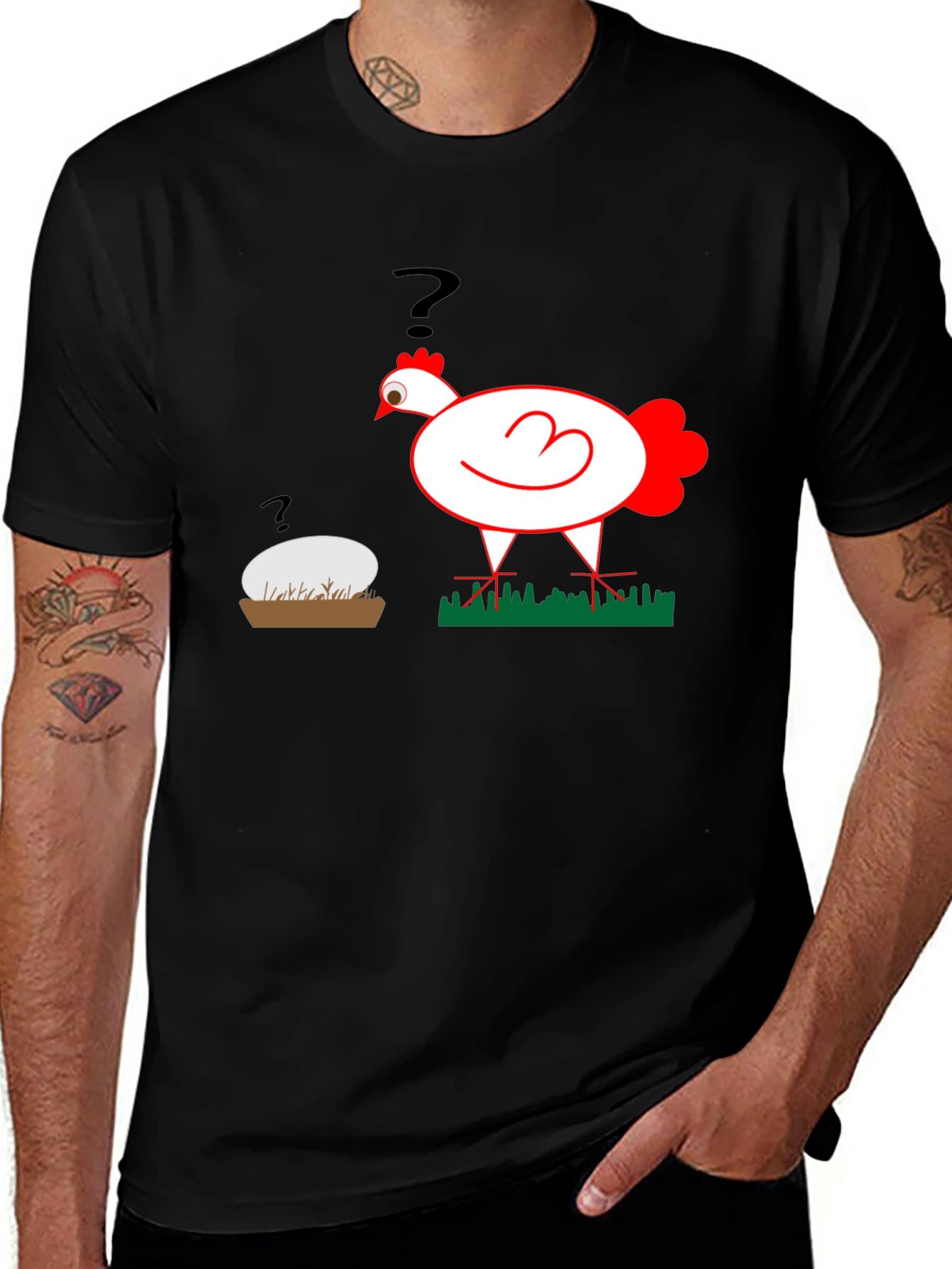Funny Chicken or Egg T-Shirt - The Question!
