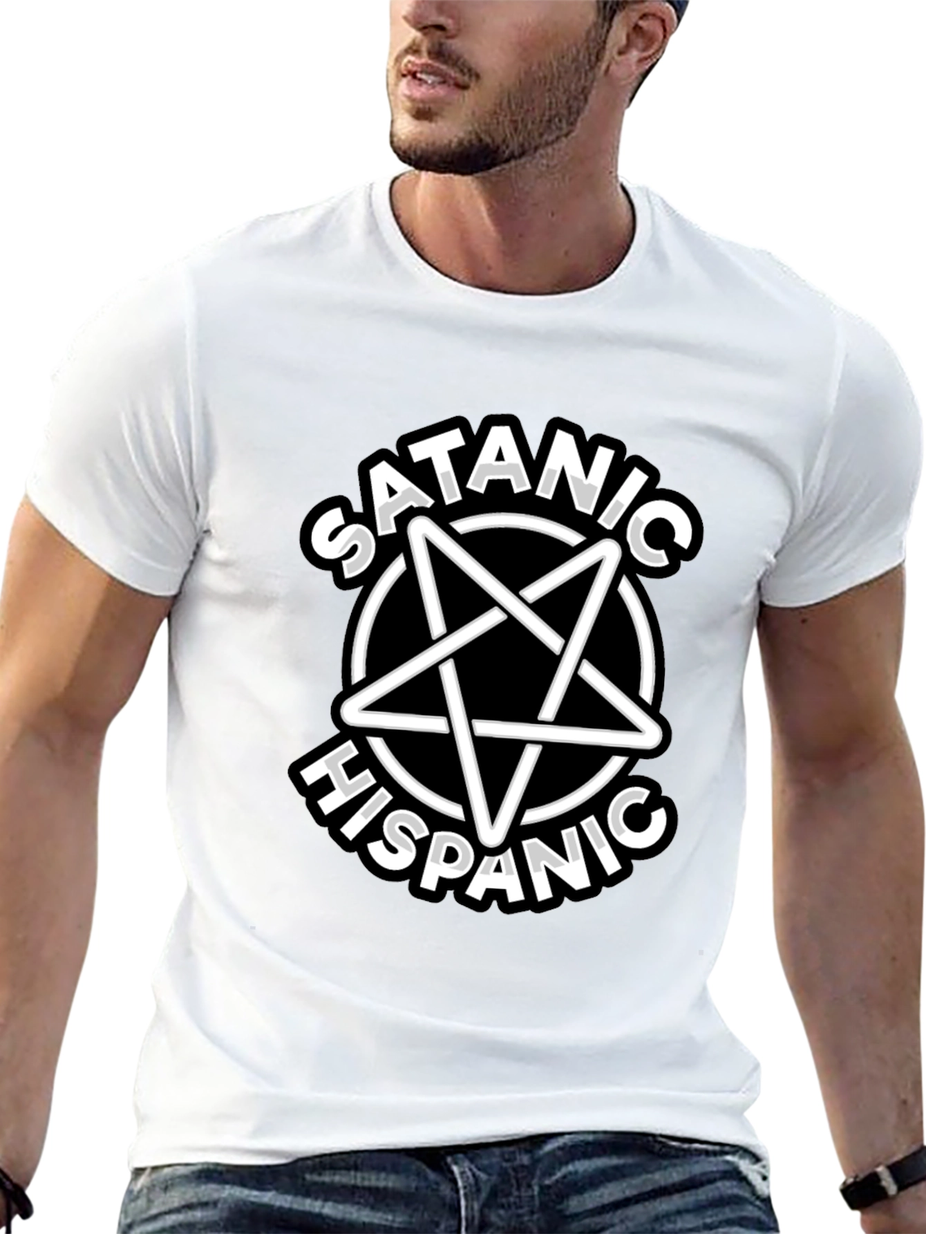 Satanic Hispanic T-Shirt - Black Graphic Tee