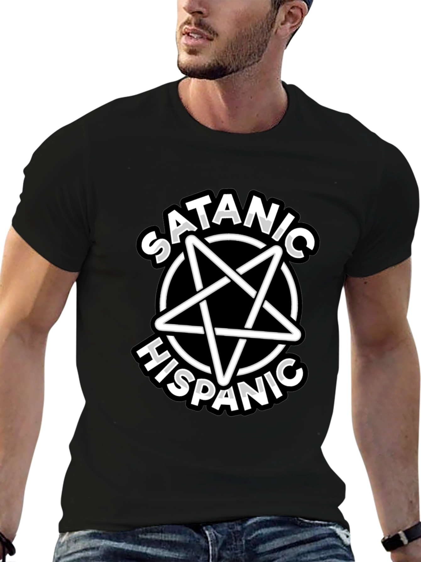 Satanic Hispanic T-Shirt - Black Graphic Tee
