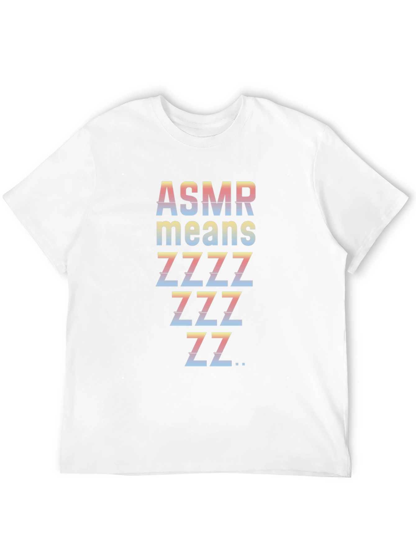 ASMR Sleepy Zzz Mens Black T-Shirt