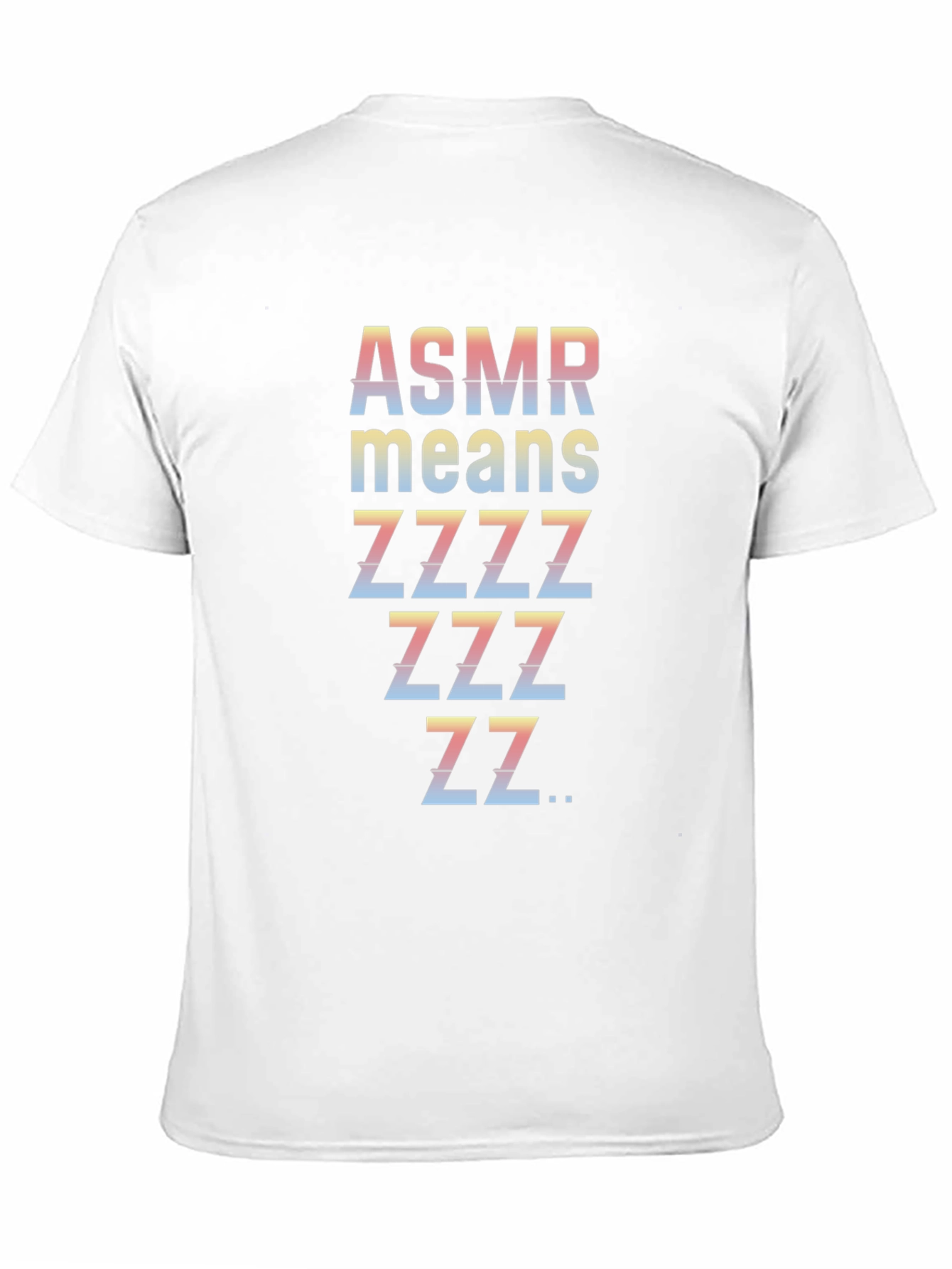 ASMR Sleepy Zzz Mens Black T-Shirt