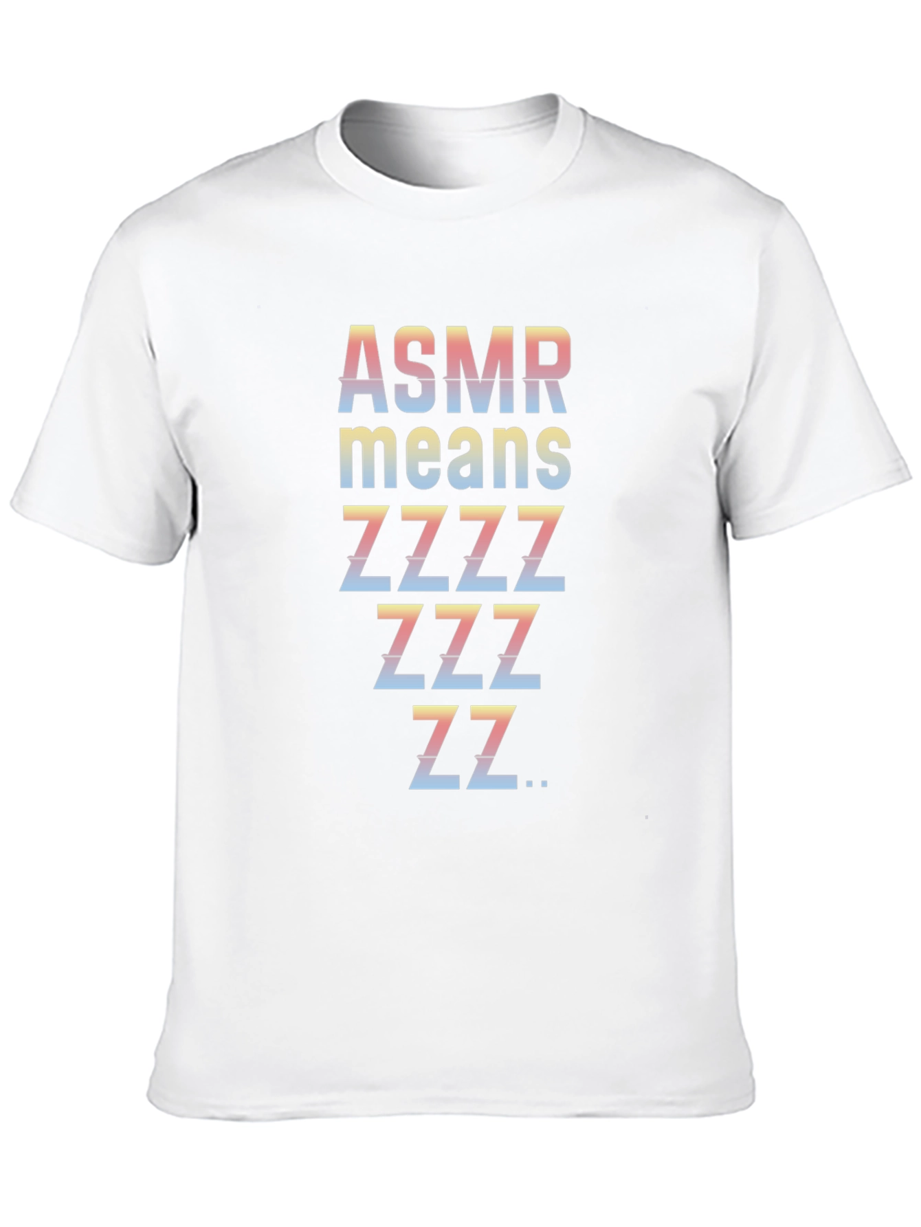 ASMR Sleepy Zzz Mens Black T-Shirt