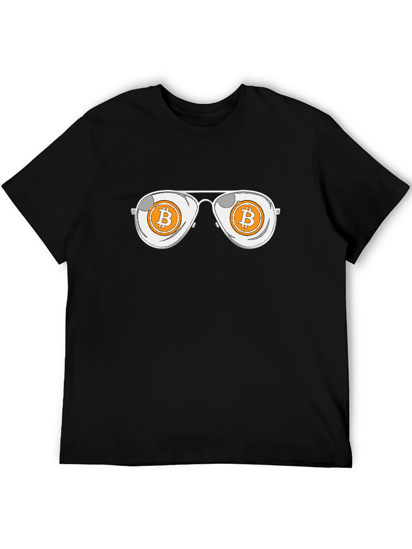 Bitcoin Aviator Sunglasses T-Shirt - Crypto Style