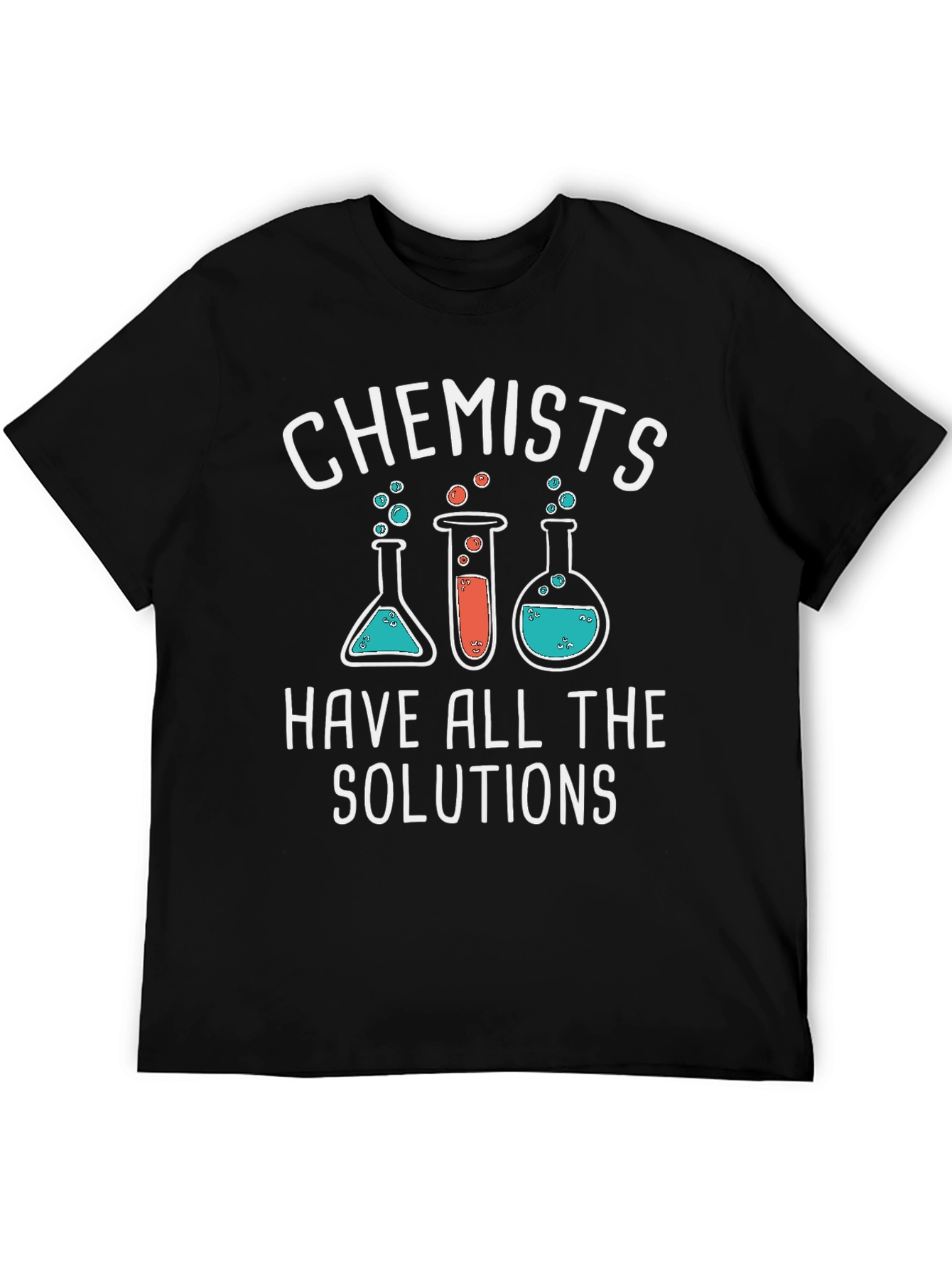 Chemist Humor Black T-Shirt - Solutions Graphic Tee