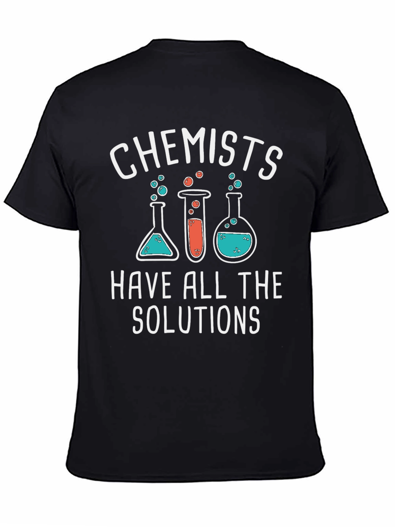 Chemist Humor Black T-Shirt - Solutions Graphic Tee