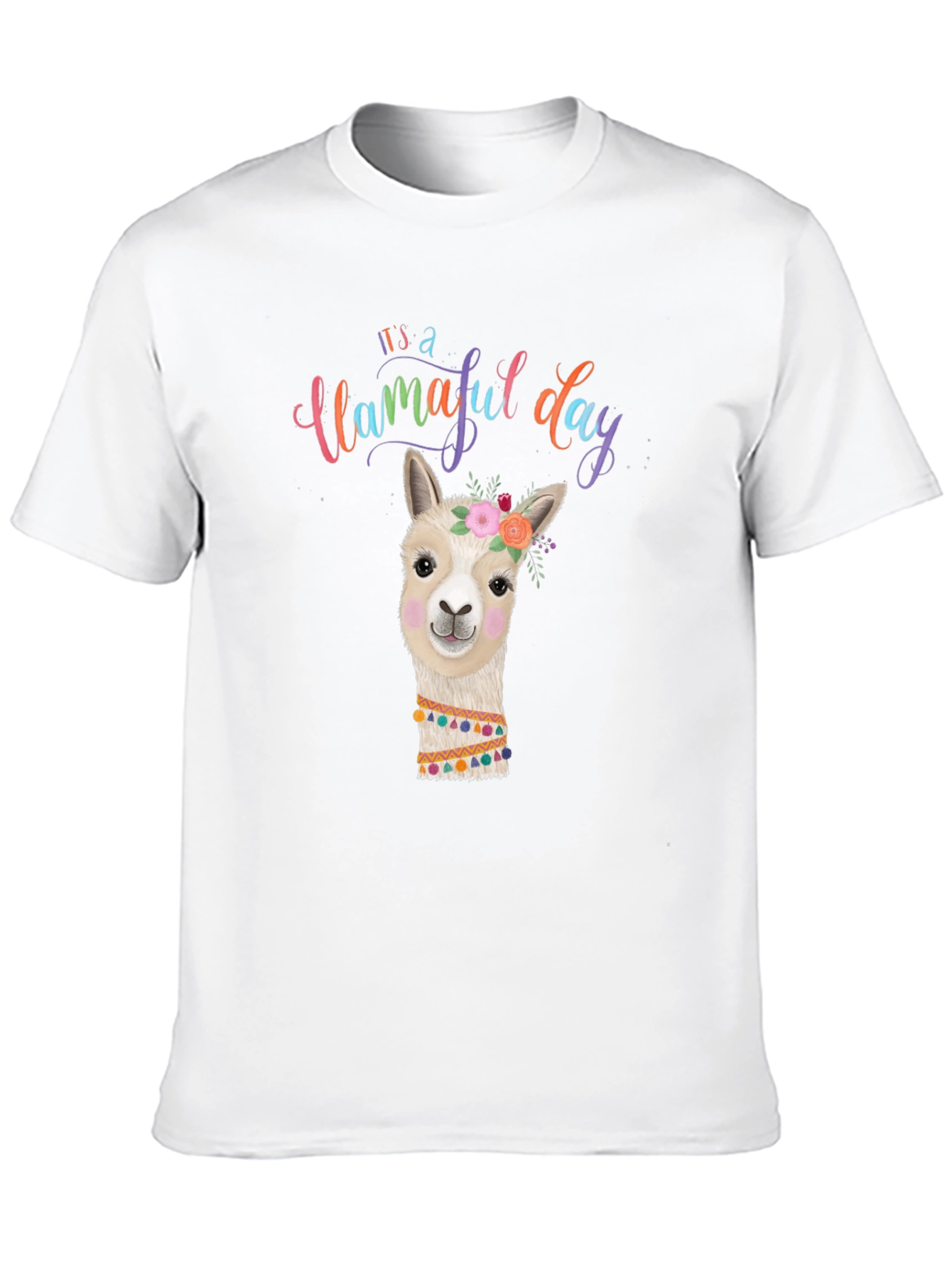 Llamaful Day Black Graphic Tee