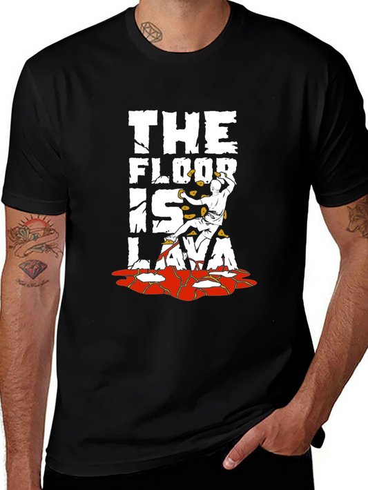 The Floor is Lava Graphic Tee - Rock Climbing Design