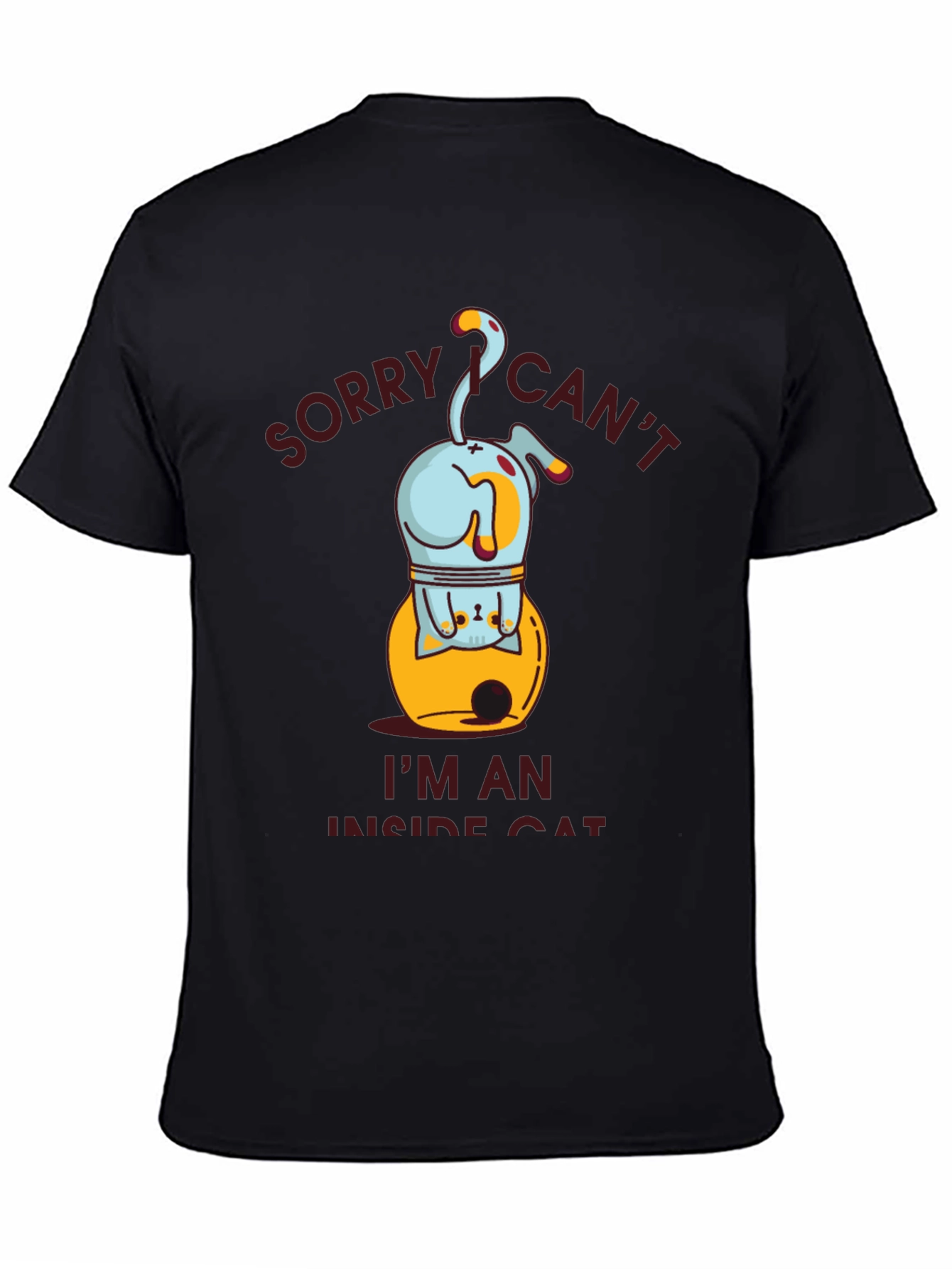 Funny Inside Cat Graphic T-Shirt