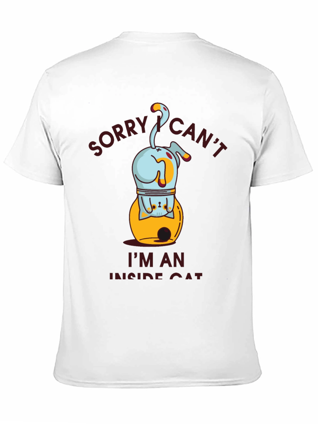 Funny Inside Cat Graphic T-Shirt