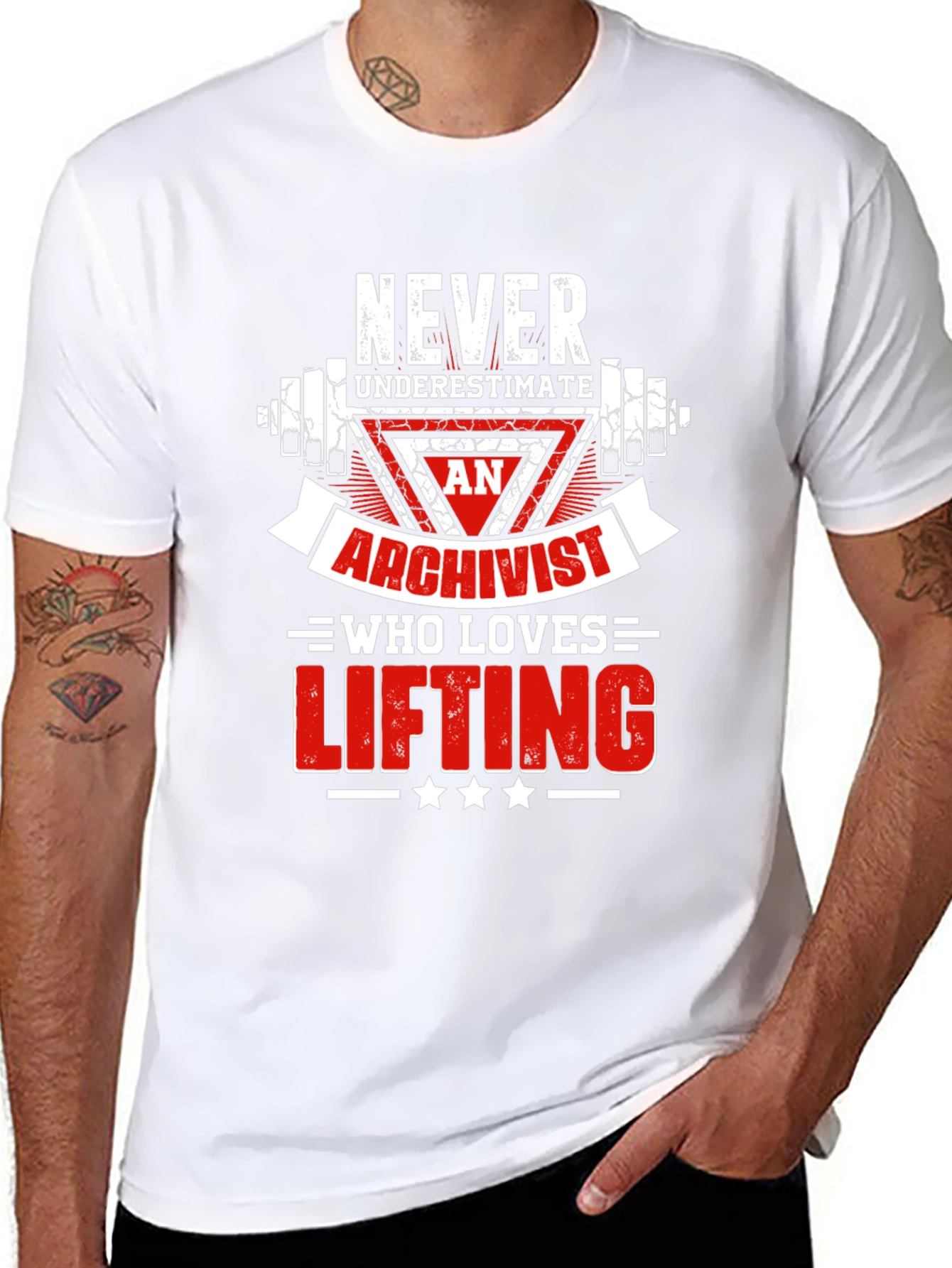 Archivist Who Loves Lifting T-Shirt - Gym Gift