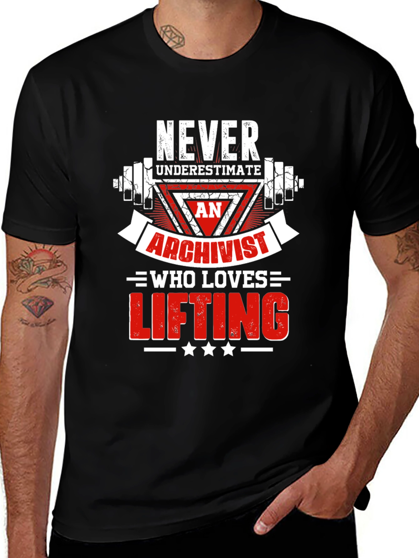 Archivist Who Loves Lifting T-Shirt - Gym Gift