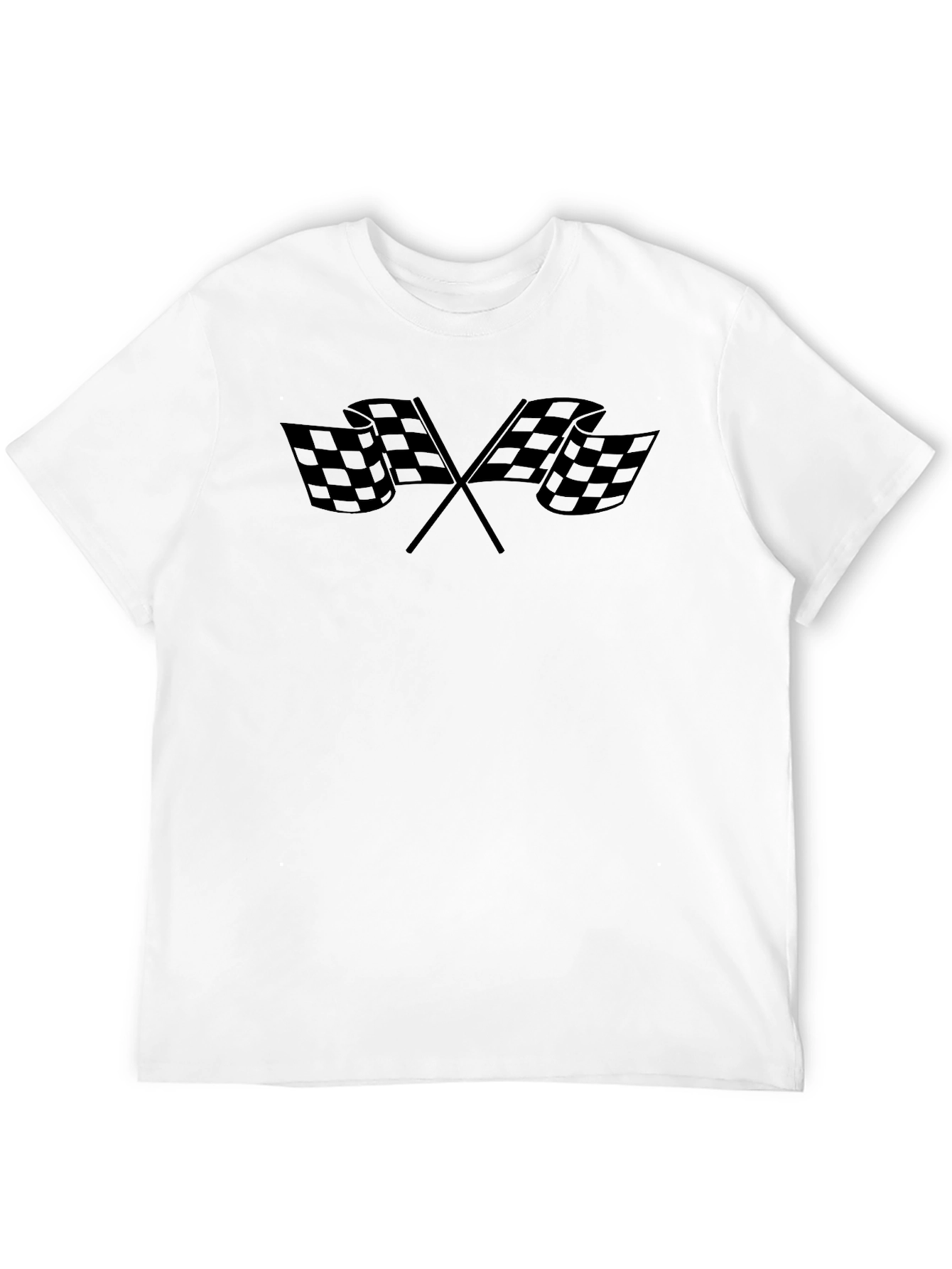 Checkered Flag Graphic Tee - Racing Fan Shirt