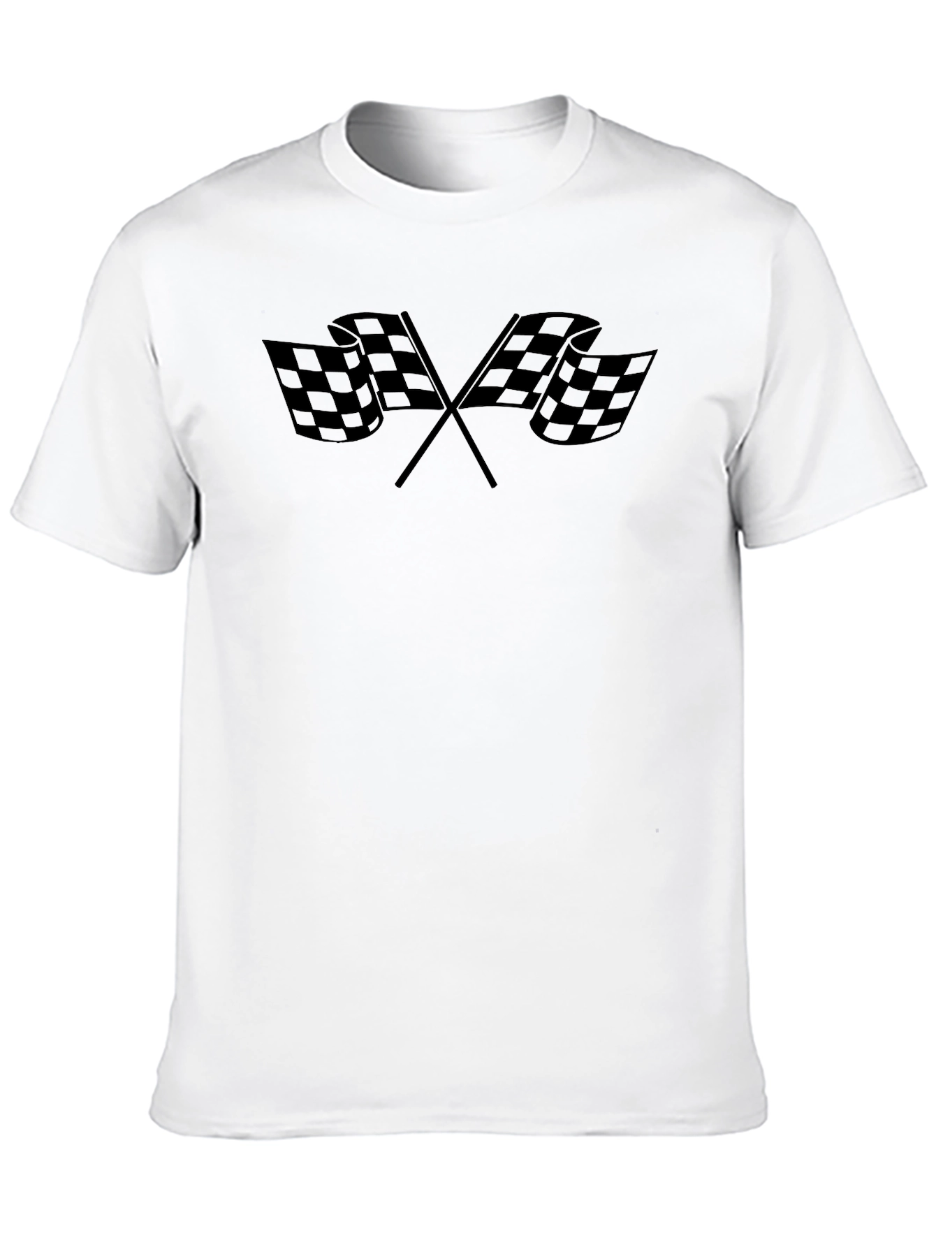 Checkered Flag Graphic Tee - Racing Fan Shirt