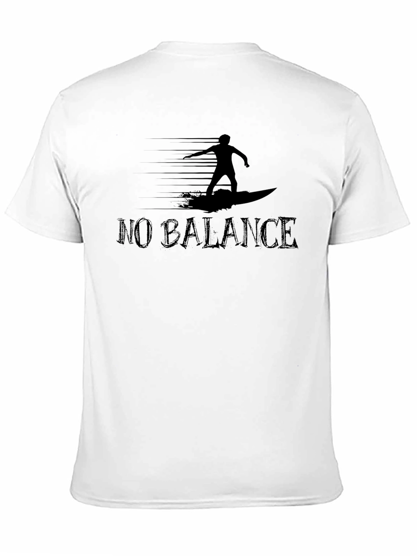 No Balance Surfer Graphic Tee - Cool Black T-Shirt