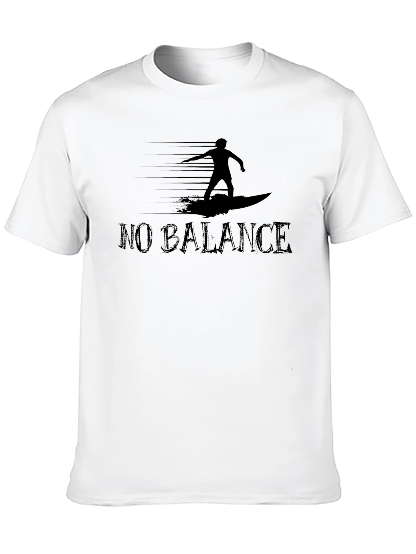 No Balance Surfer Graphic Tee - Cool Black T-Shirt