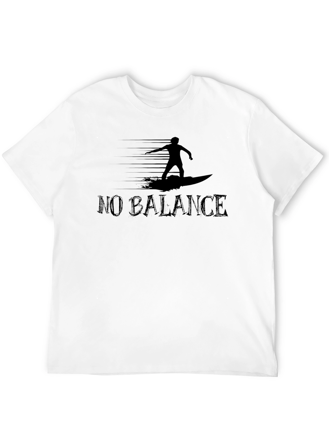 No Balance Surfer Graphic Tee - Cool Black T-Shirt