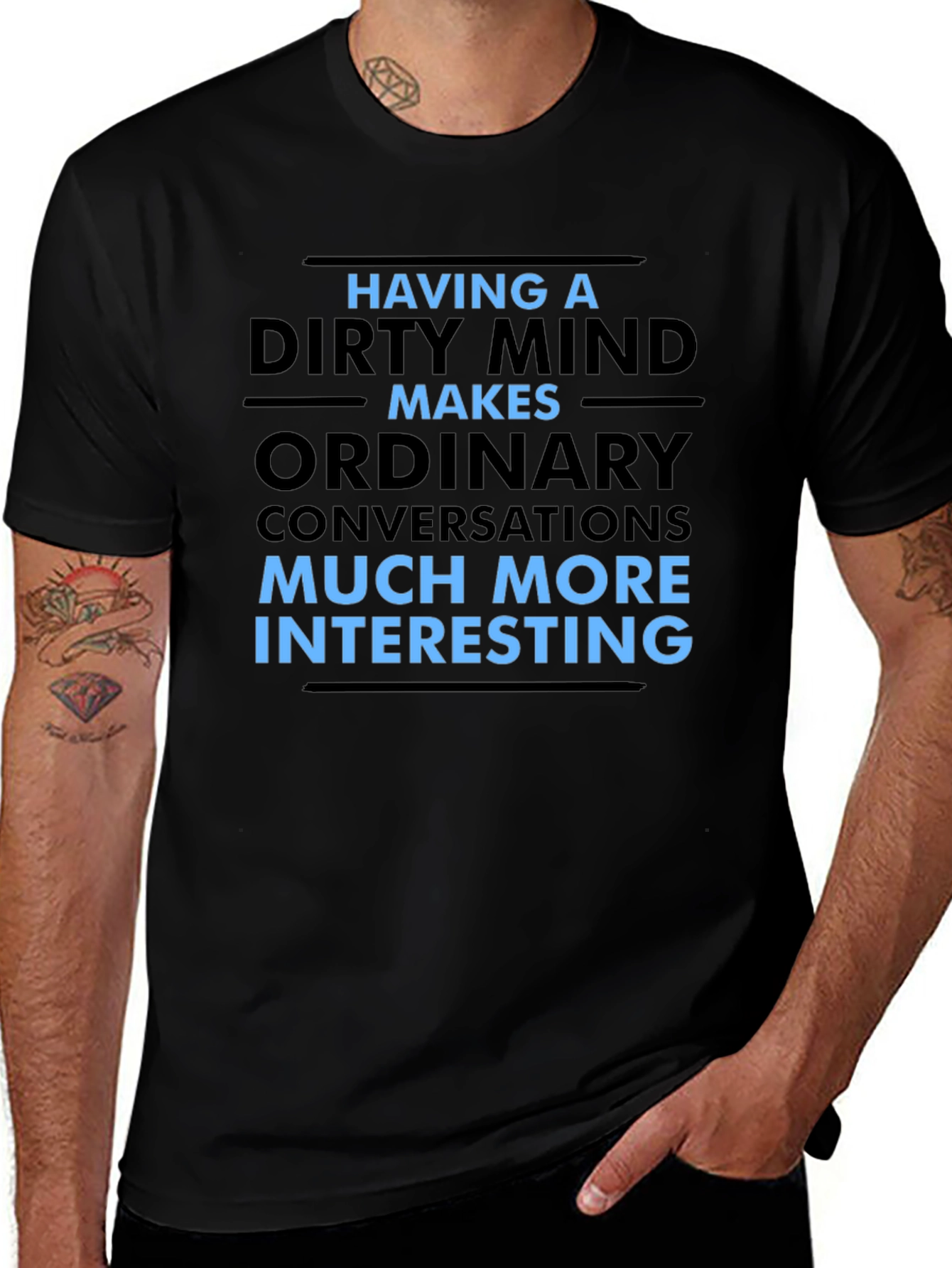 Dirty Mind Funny Graphic Tee