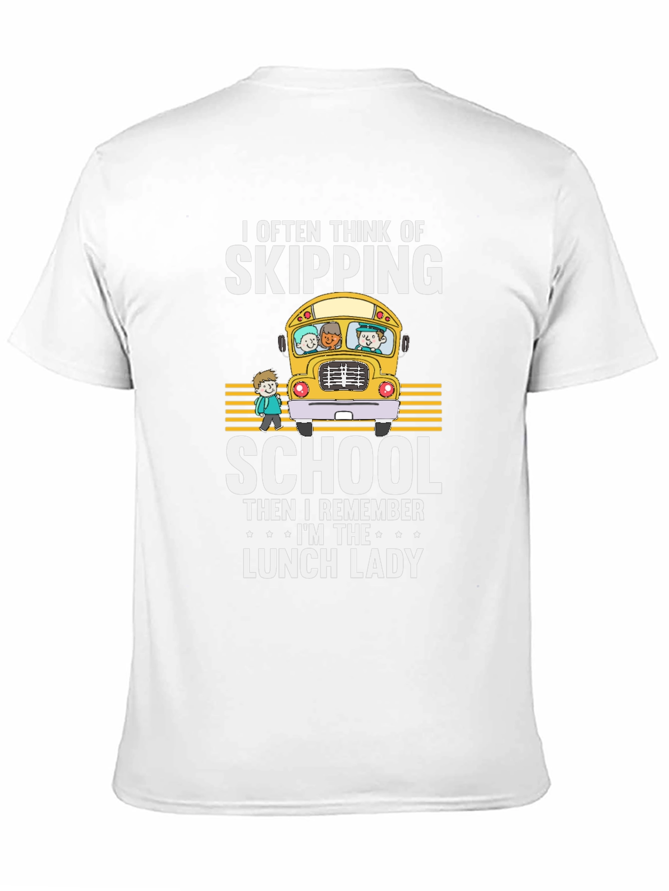 Lunch Lady T-Shirt - School Bus Design