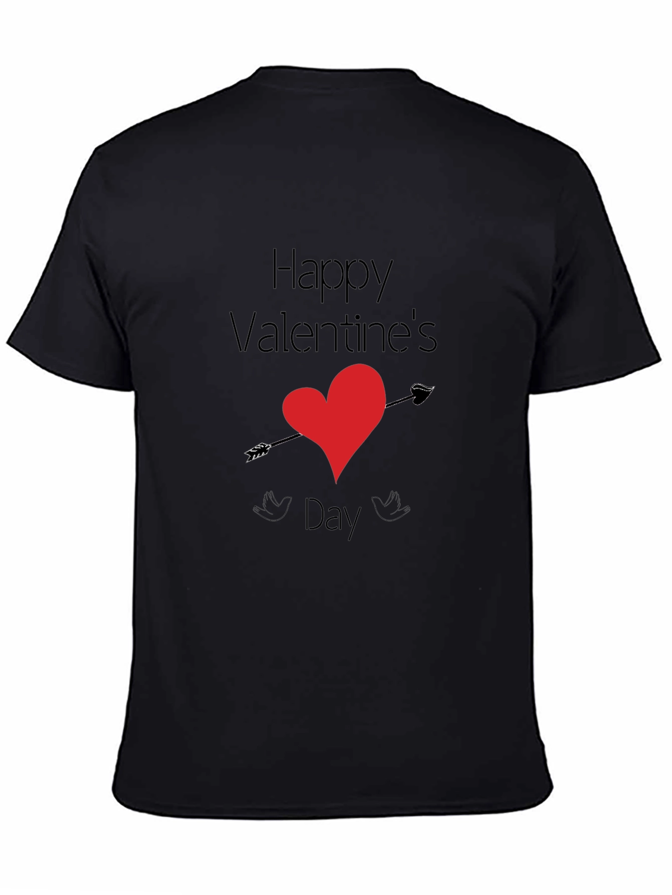 Happy Valentines Day Arrow Heart Graphic Tee