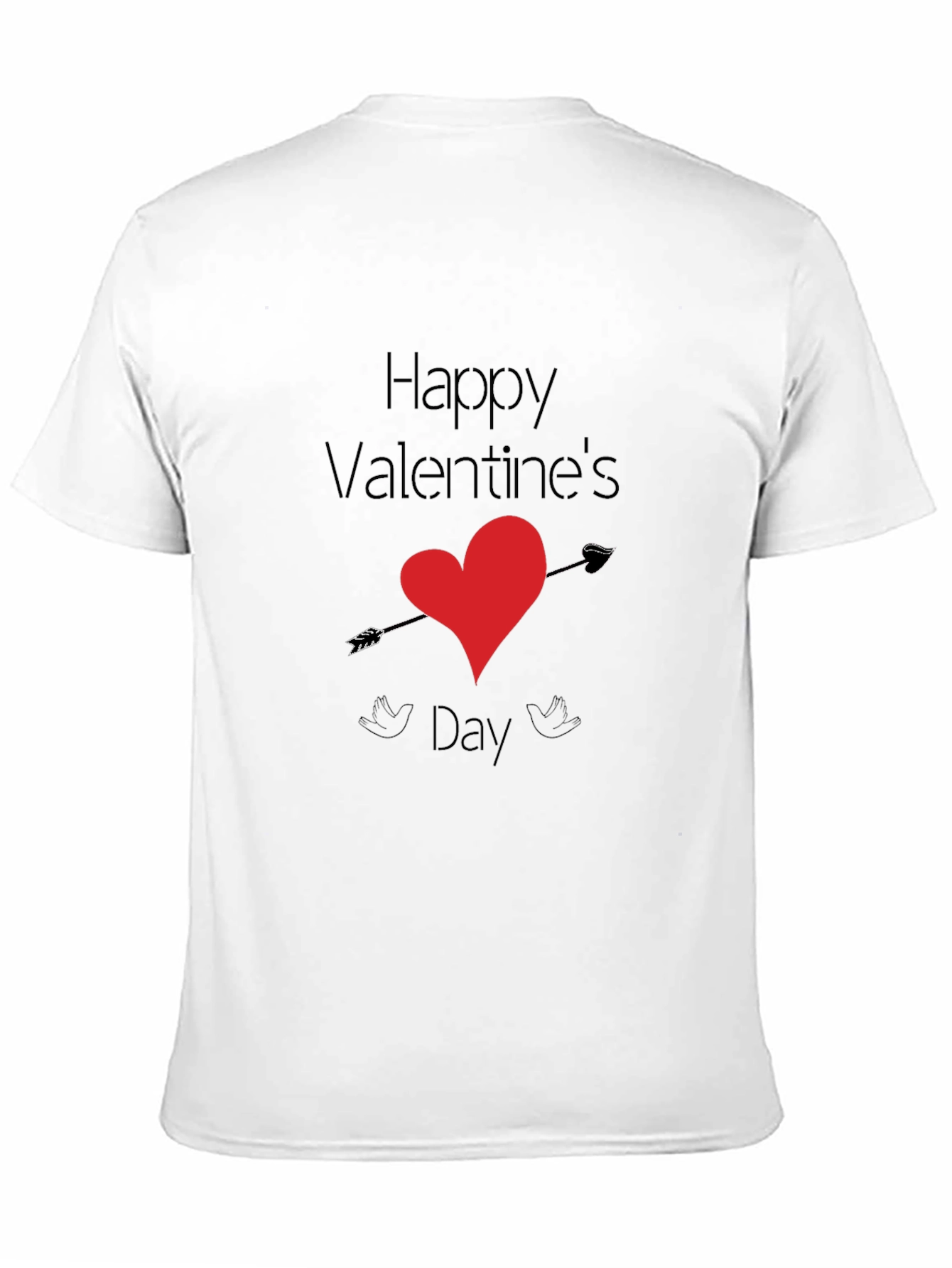 Happy Valentines Day Arrow Heart Graphic Tee