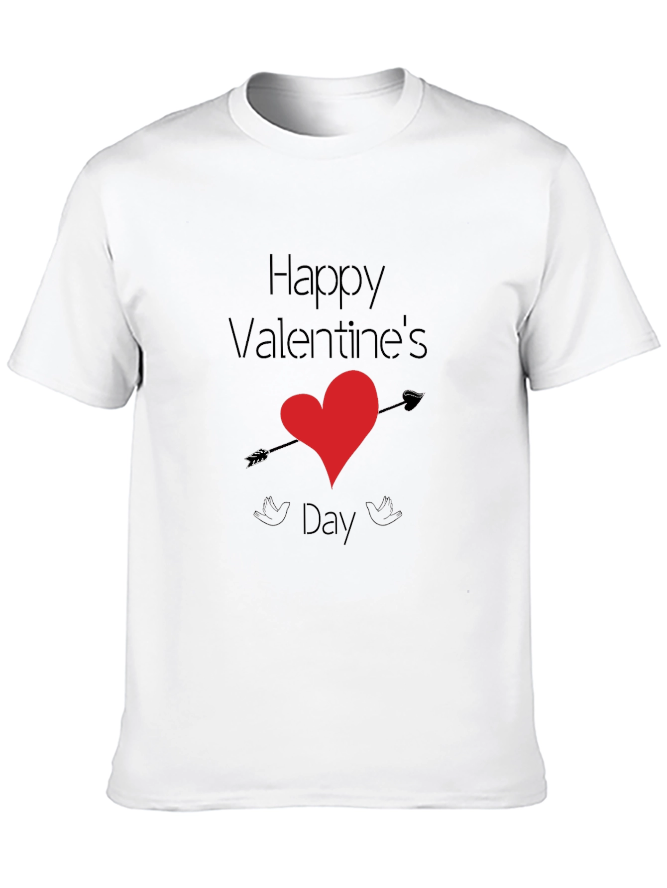 Happy Valentines Day Arrow Heart Graphic Tee