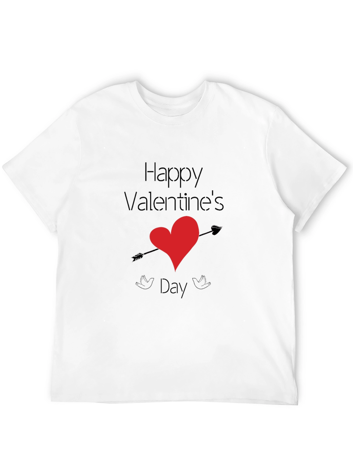 Happy Valentines Day Arrow Heart Graphic Tee