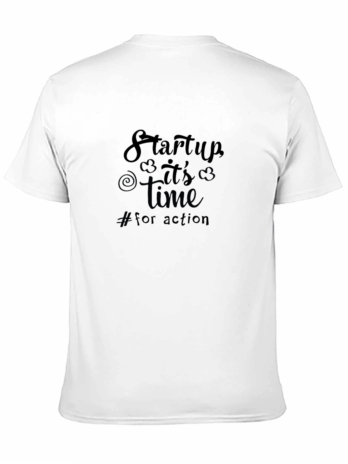 Startup Its Time T-Shirt - Black Cotton Blend
