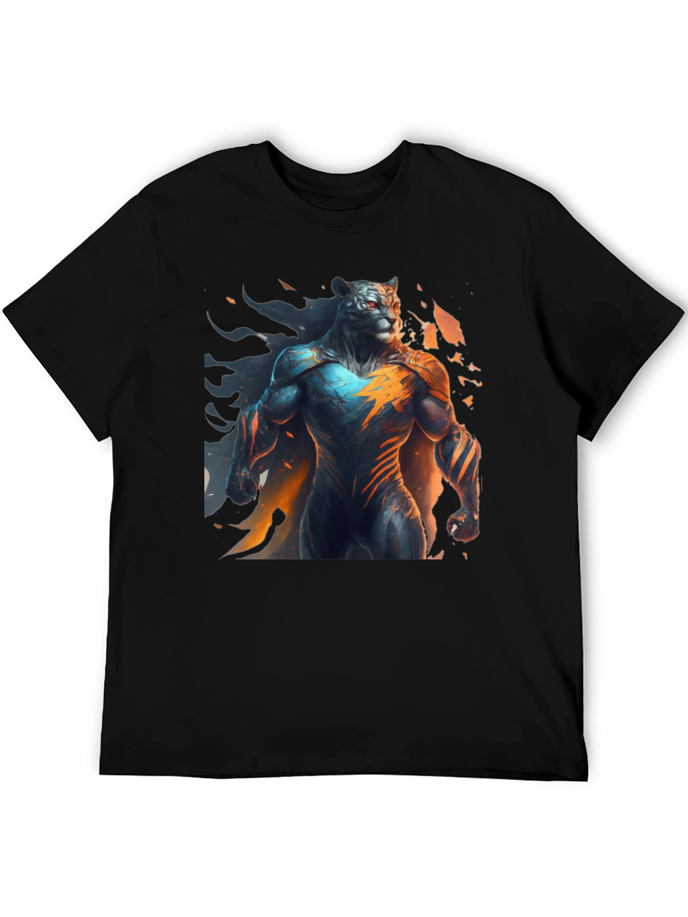 Panther Superhero Graphic Print T-Shirt