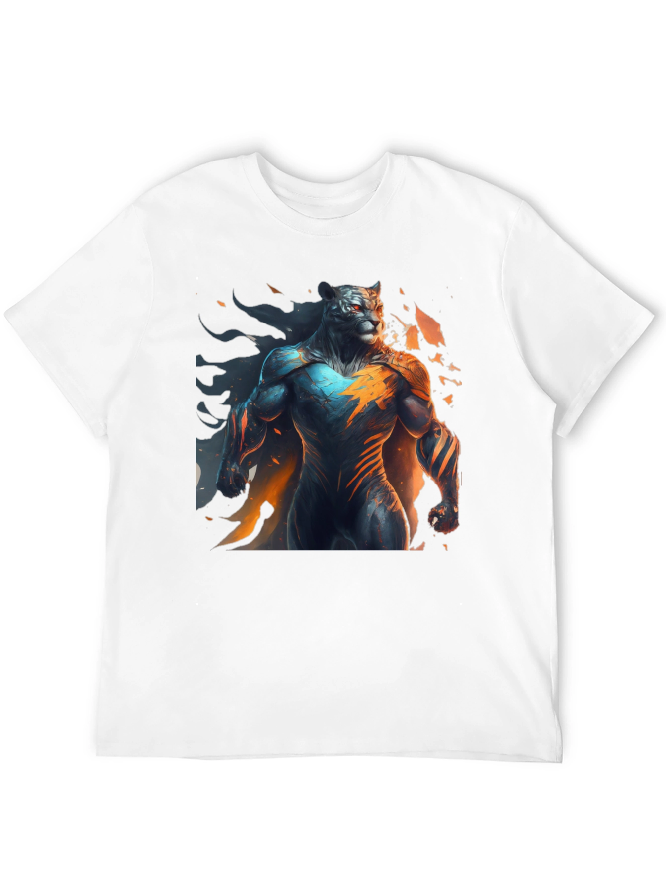 Panther Superhero Graphic Print T-Shirt
