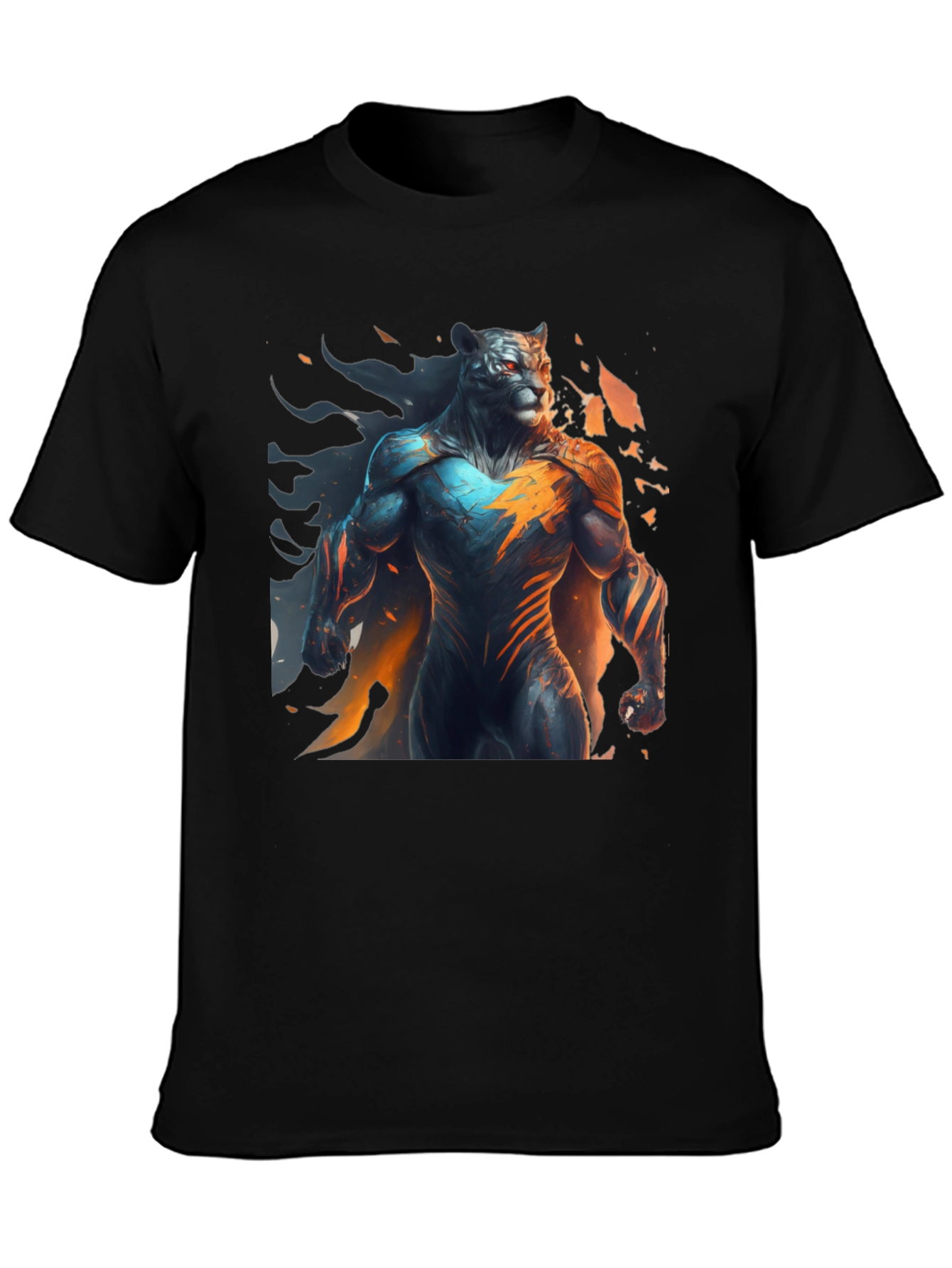 Panther Superhero Graphic Print T-Shirt