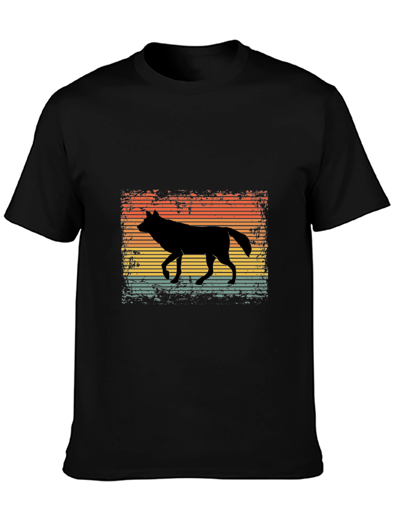Retro Wolf Silhouette T-Shirt