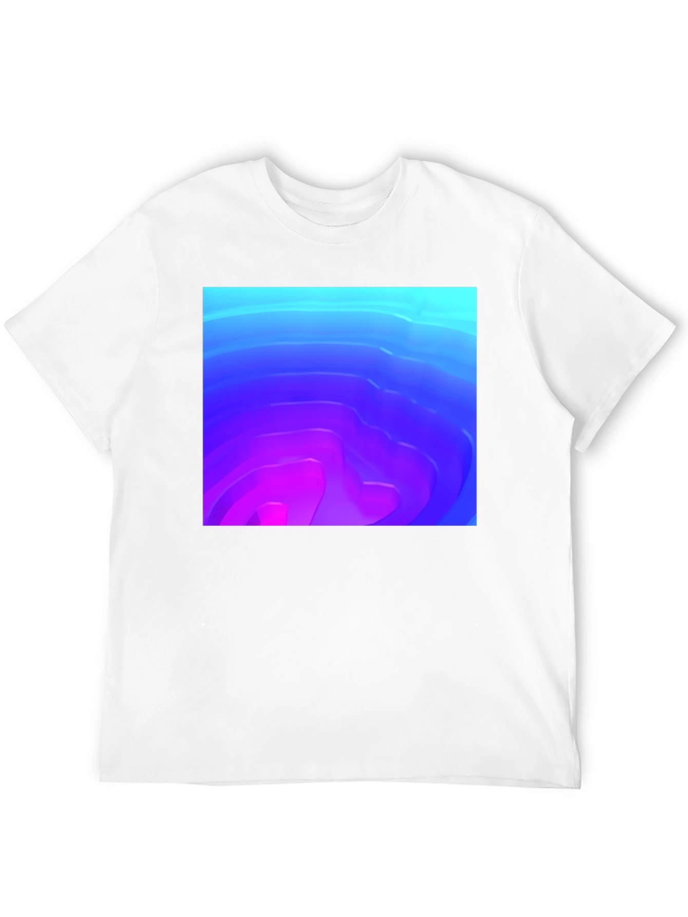 Abstract Gradient Graphic Black T-Shirt