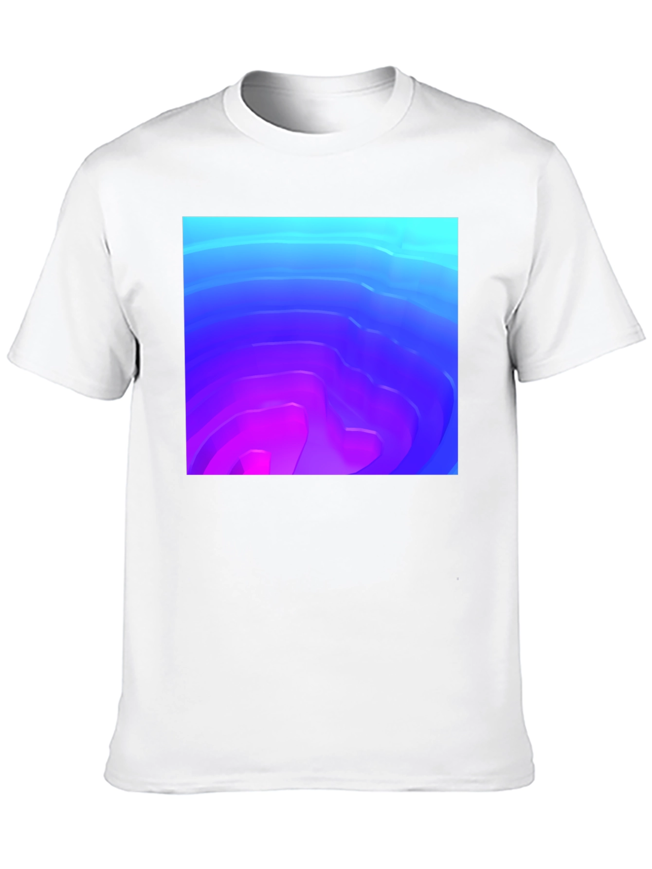 Abstract Gradient Graphic Black T-Shirt