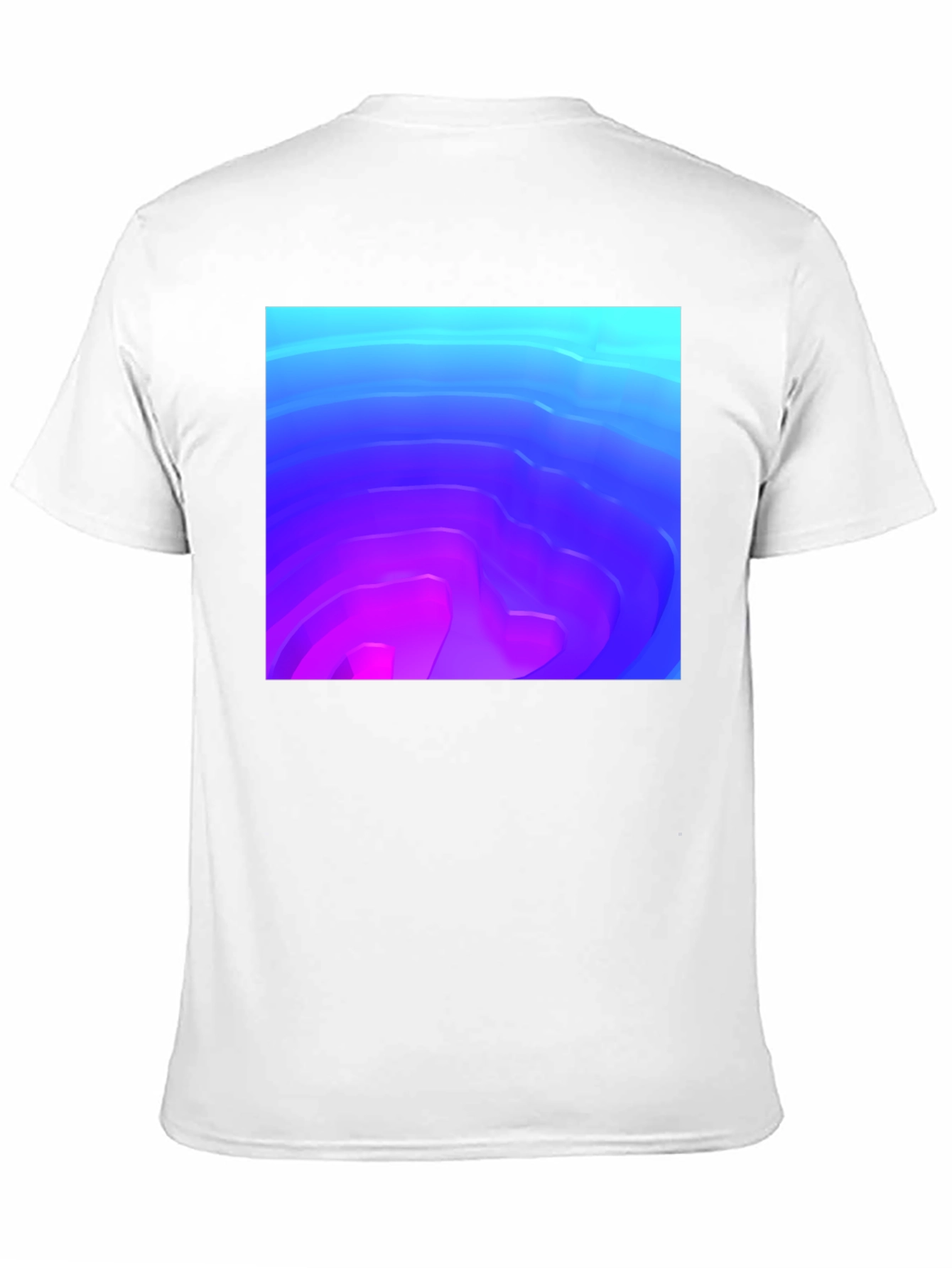 Abstract Gradient Graphic Black T-Shirt
