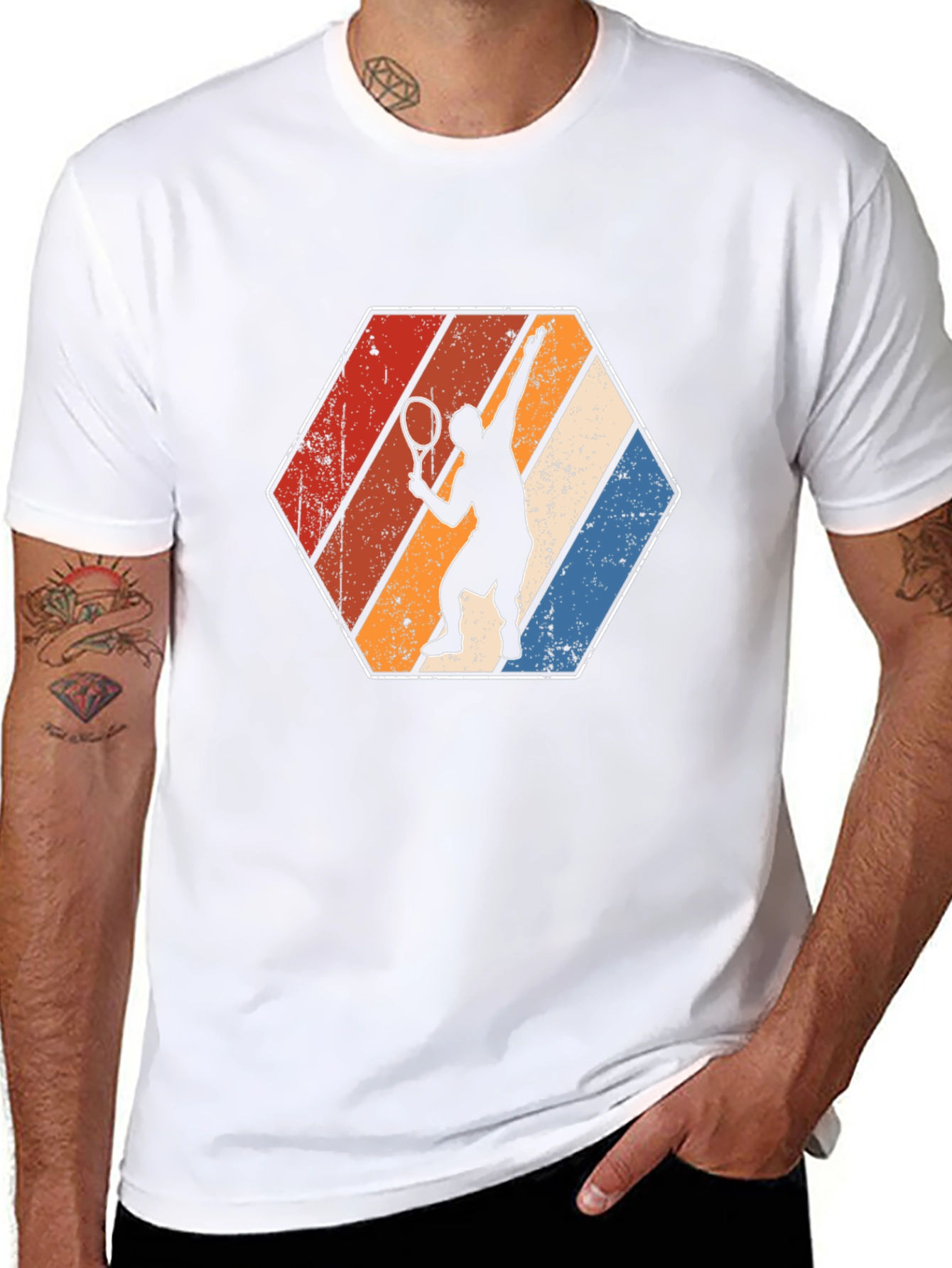 Retro Tennis Player T-Shirt