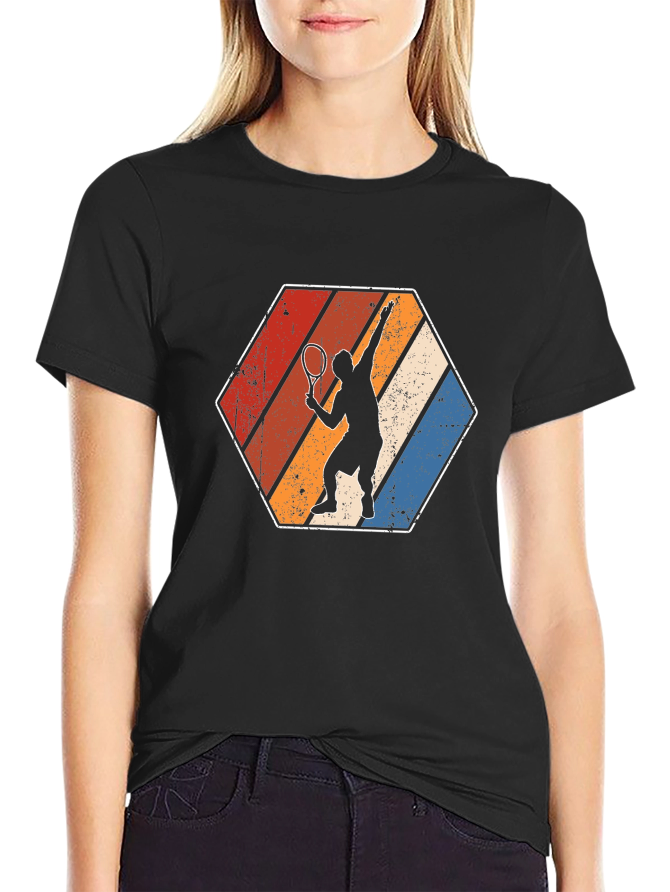 Retro Tennis Player T-Shirt