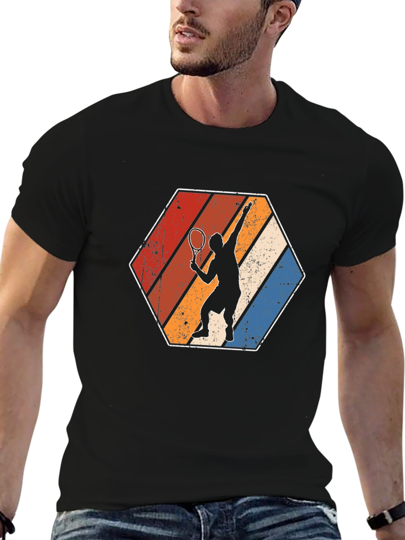 Retro Tennis Player T-Shirt