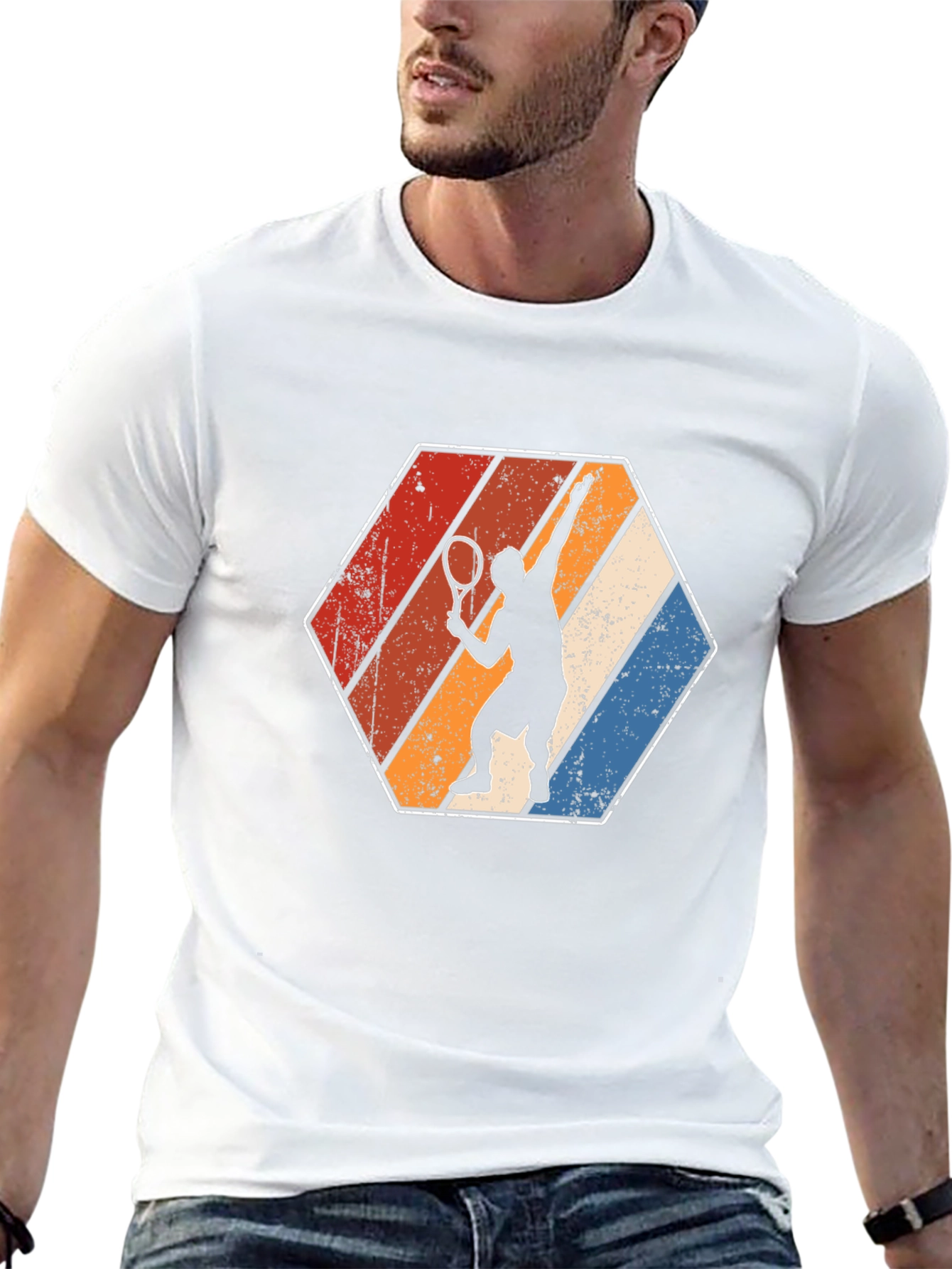 Retro Tennis Player T-Shirt