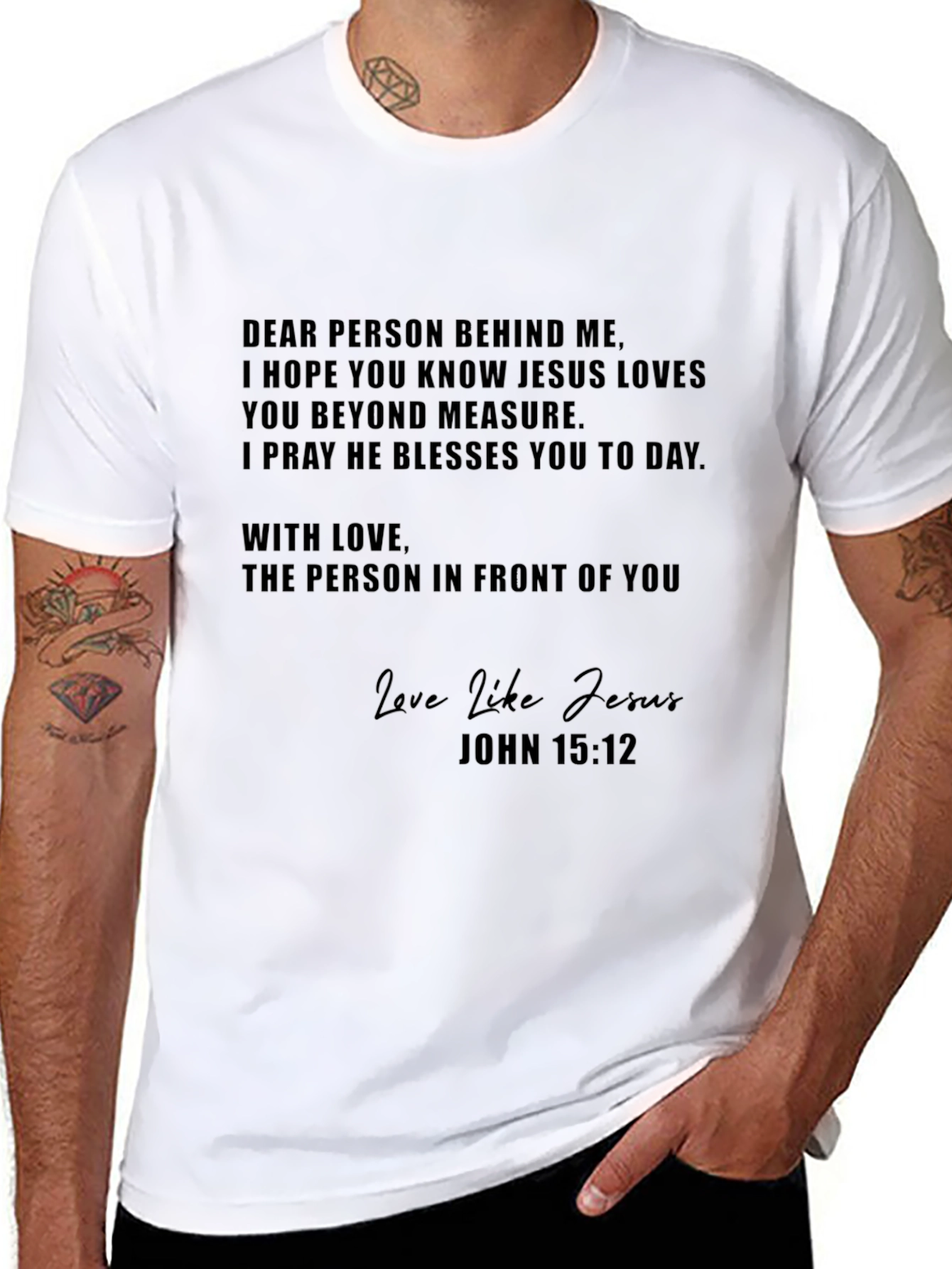 Christian T-Shirt - Dear Person Behind Me Graphic Tee
