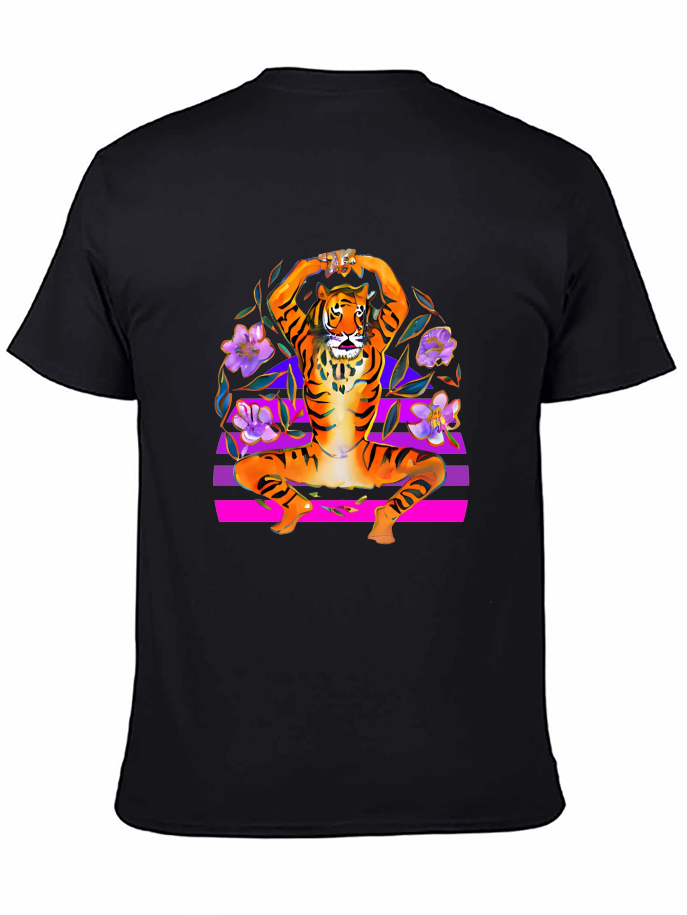 Tiger Pose Black T-Shirt