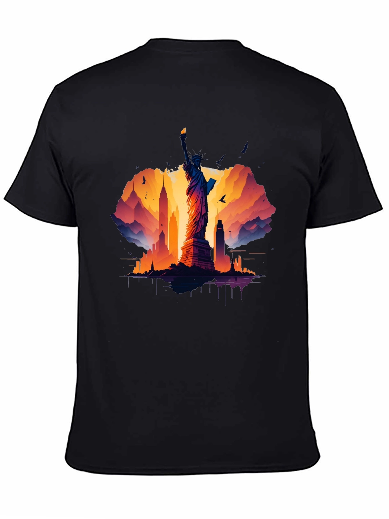 Statue of Liberty Graphic Tee - NYC Skyline T-Shirt
