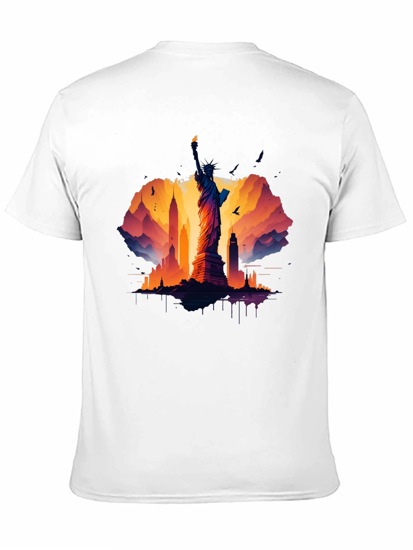 Statue of Liberty Graphic Tee - NYC Skyline T-Shirt