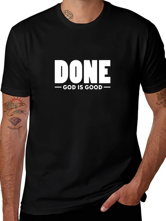 Done God Is Good Black Graphic T-Shirt