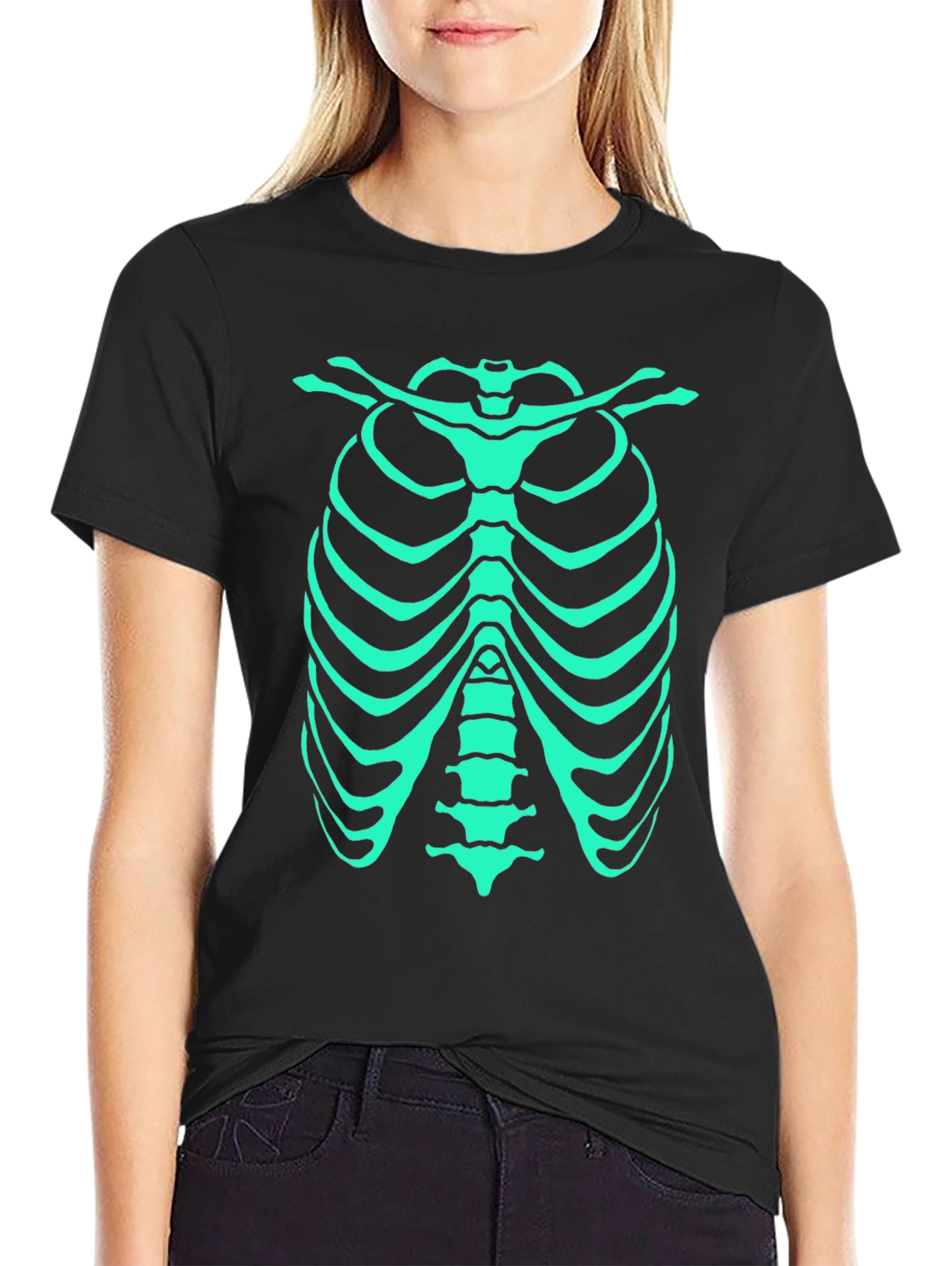 Glow-in-the-Dark Rib Cage T-Shirt