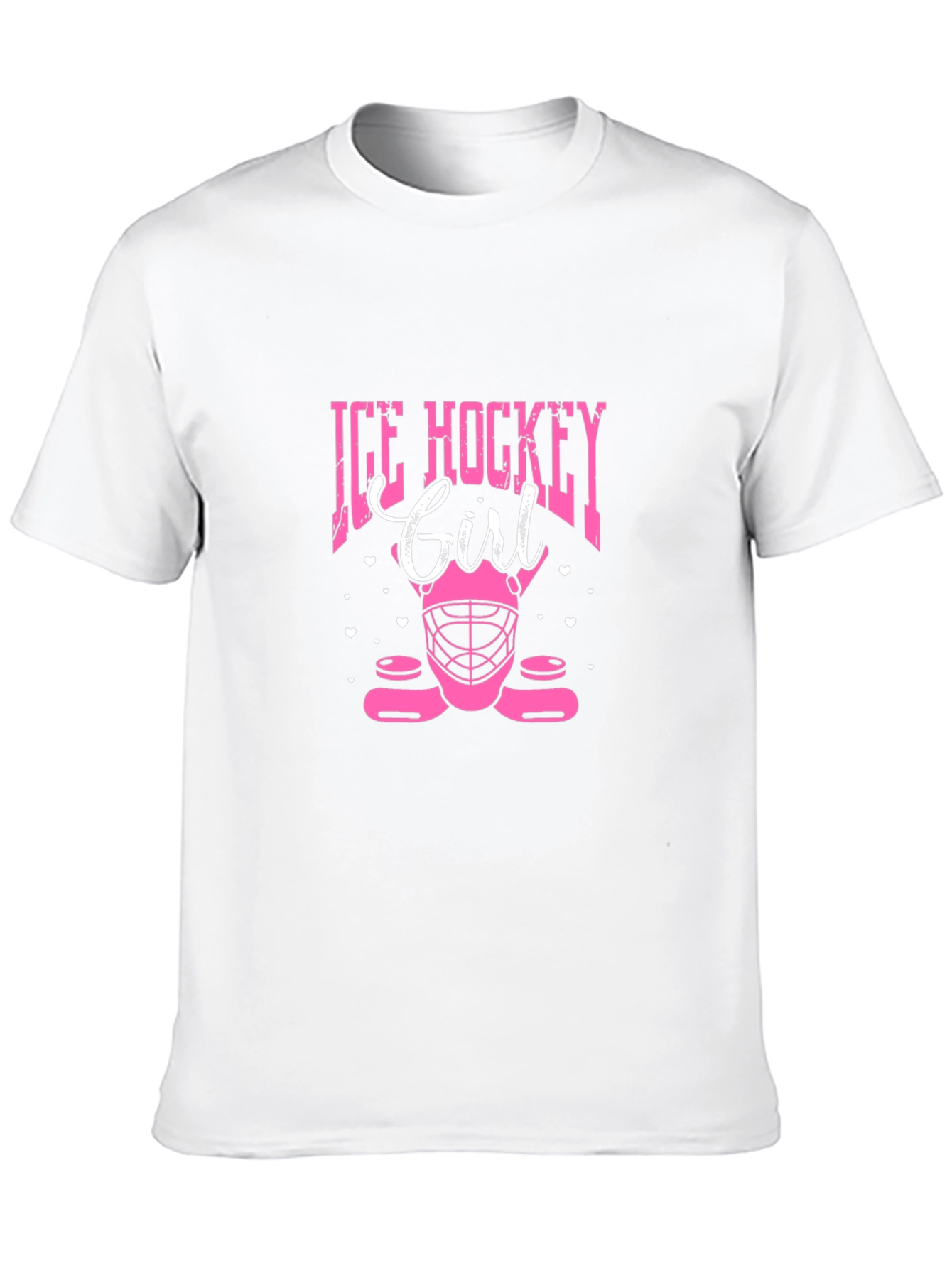 Ice Hockey Girl Black T-Shirt
