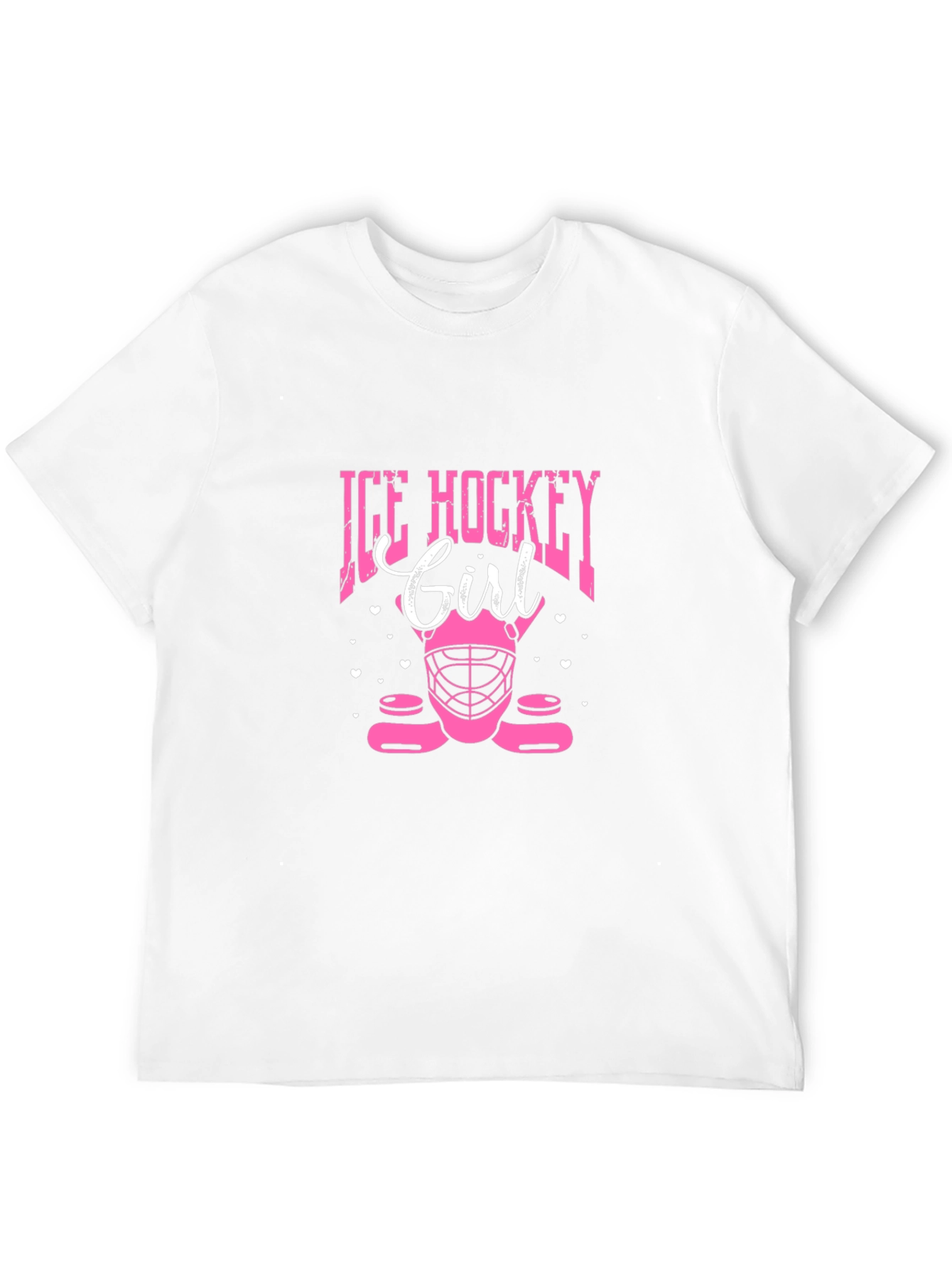 Ice Hockey Girl Black T-Shirt