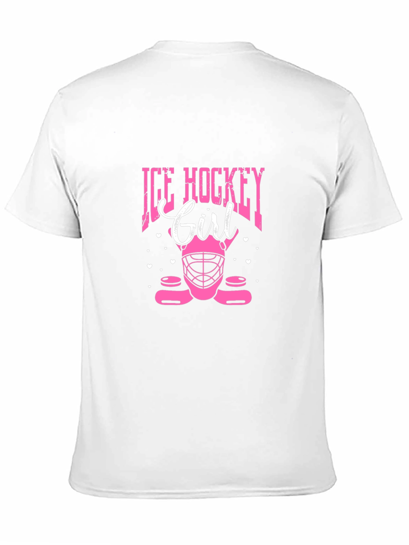 Ice Hockey Girl Black T-Shirt