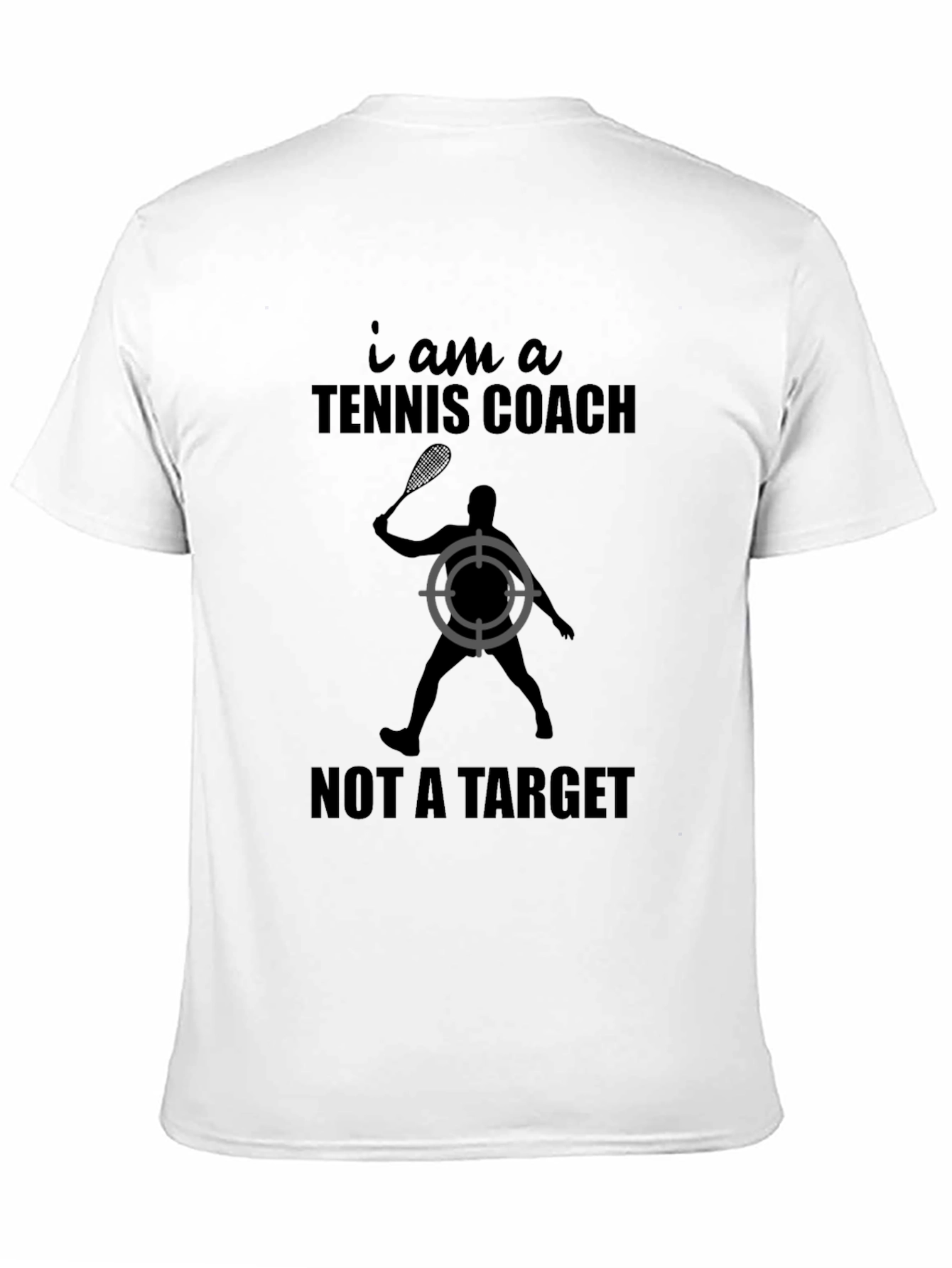 Tennis Coach Tee - Not a Target Black T-Shirt