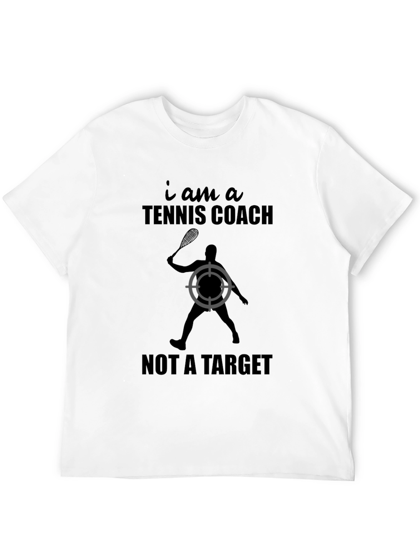 Tennis Coach Tee - Not a Target Black T-Shirt