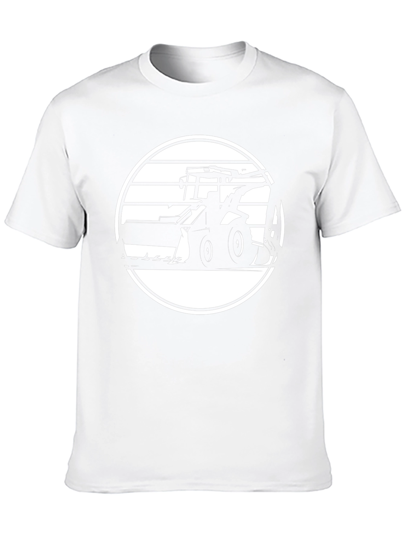 Black Construction Vehicle Graphic T-Shirt